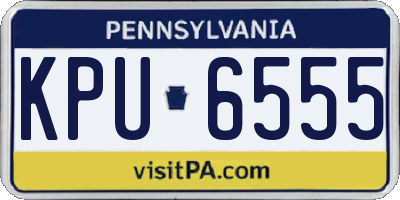 PA license plate KPU6555
