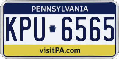 PA license plate KPU6565