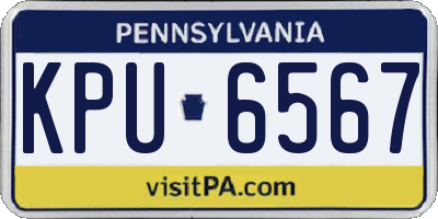 PA license plate KPU6567