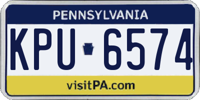 PA license plate KPU6574