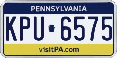 PA license plate KPU6575