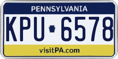 PA license plate KPU6578