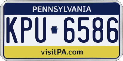 PA license plate KPU6586