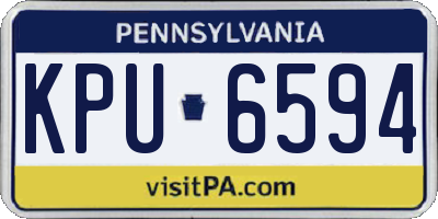 PA license plate KPU6594