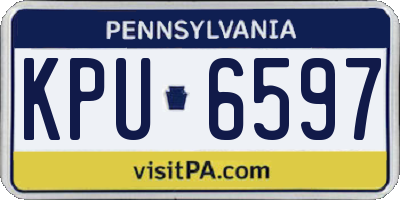 PA license plate KPU6597