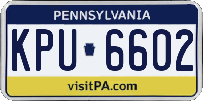 PA license plate KPU6602