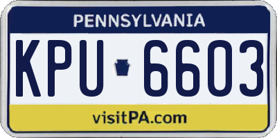 PA license plate KPU6603