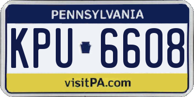 PA license plate KPU6608