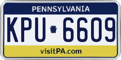 PA license plate KPU6609