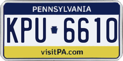 PA license plate KPU6610