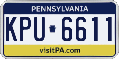 PA license plate KPU6611