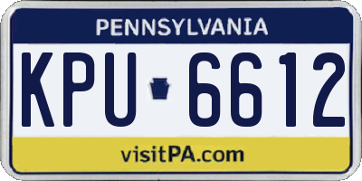 PA license plate KPU6612
