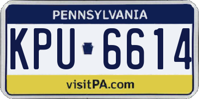 PA license plate KPU6614