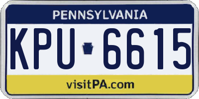 PA license plate KPU6615