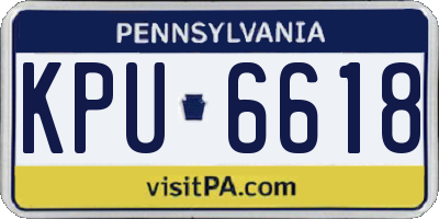 PA license plate KPU6618