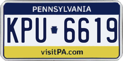 PA license plate KPU6619