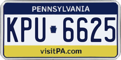 PA license plate KPU6625