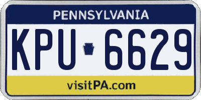 PA license plate KPU6629