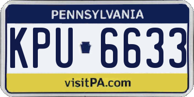 PA license plate KPU6633