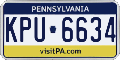 PA license plate KPU6634