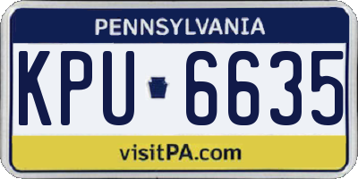 PA license plate KPU6635