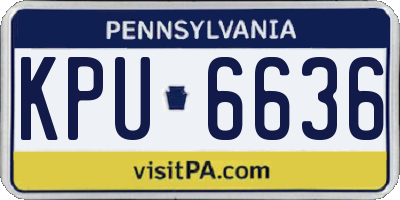PA license plate KPU6636