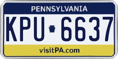 PA license plate KPU6637