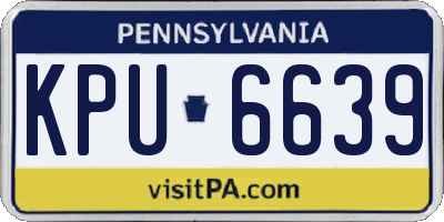 PA license plate KPU6639