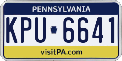 PA license plate KPU6641