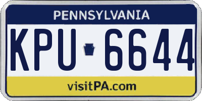 PA license plate KPU6644