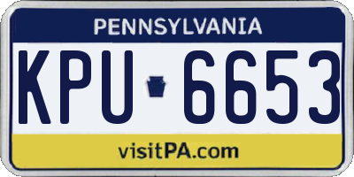 PA license plate KPU6653