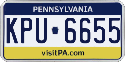 PA license plate KPU6655