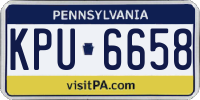 PA license plate KPU6658