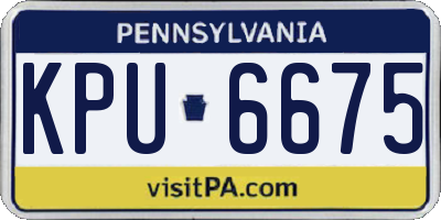 PA license plate KPU6675