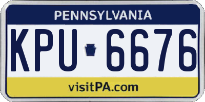 PA license plate KPU6676