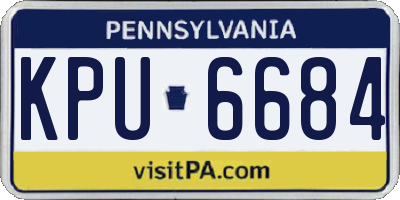 PA license plate KPU6684