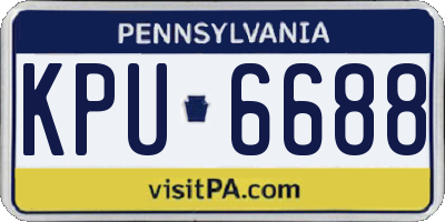PA license plate KPU6688