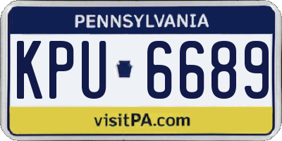 PA license plate KPU6689