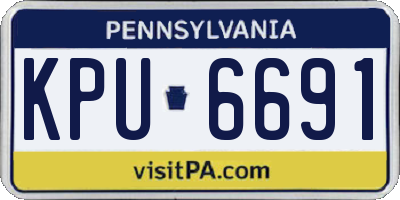 PA license plate KPU6691