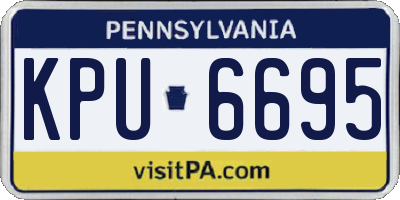 PA license plate KPU6695