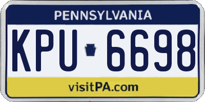 PA license plate KPU6698