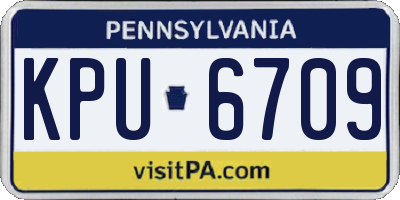 PA license plate KPU6709