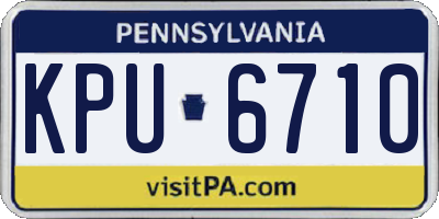 PA license plate KPU6710