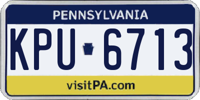 PA license plate KPU6713