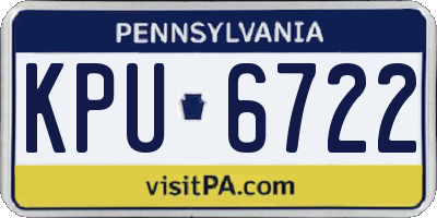 PA license plate KPU6722