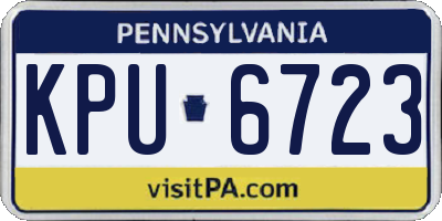 PA license plate KPU6723