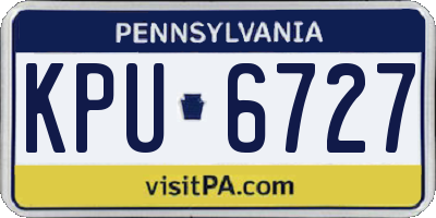 PA license plate KPU6727