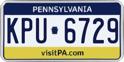 PA license plate KPU6729