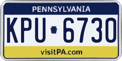 PA license plate KPU6730
