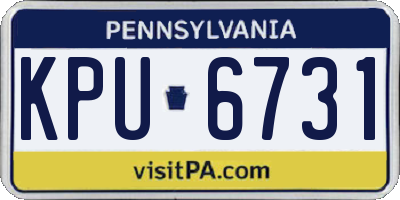 PA license plate KPU6731